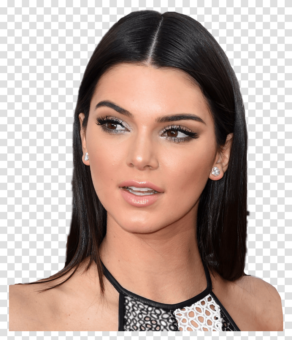 Download Kendalljenner Beautiful Women Fashion Freetoedit Makeup For A Date, Face, Person, Necklace, Jewelry Transparent Png