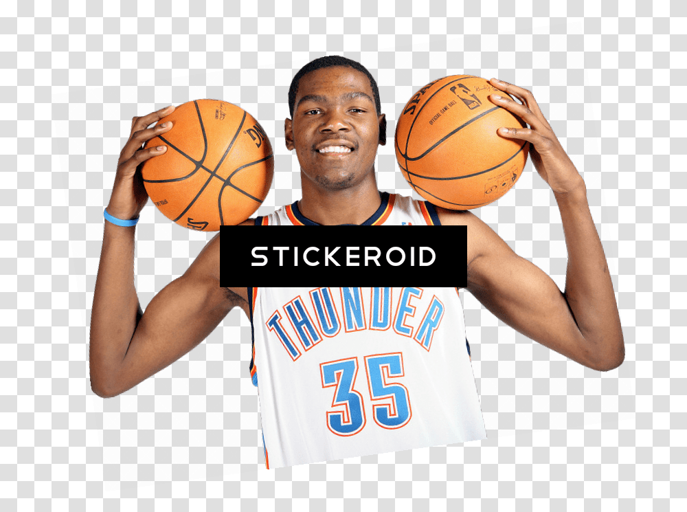 Download Kevin Durant Thunder Basketball Moves Full Size Kevin Durant Jersey, Person, Human, People, Sport Transparent Png