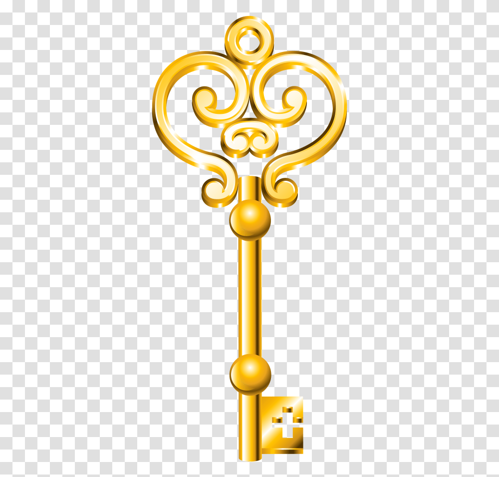 Download Keys Free Image And Clipart Golden Key Clipart, Lamp, Light, Flare Transparent Png