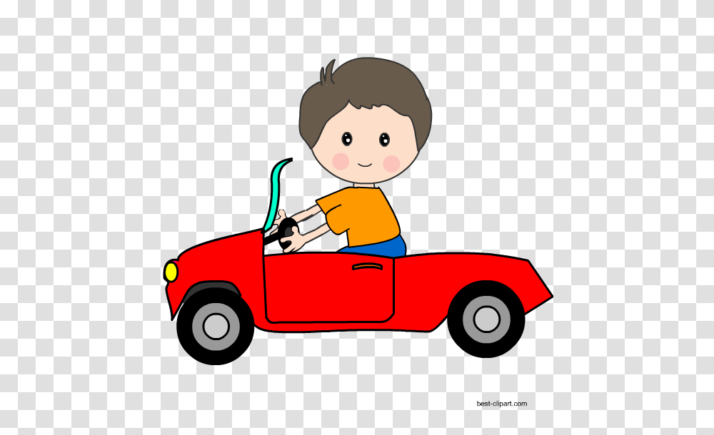 Download Kid Driving A Red Car Clipart Car Clipart For Kids, Vehicle, Transportation, Photography, Outdoors Transparent Png