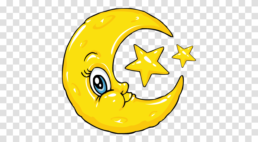 Download Kids Moon & Stars Bedroom Sticker Clipart Of Moon Moon Kids, Symbol, Star Symbol, Helmet, Clothing Transparent Png