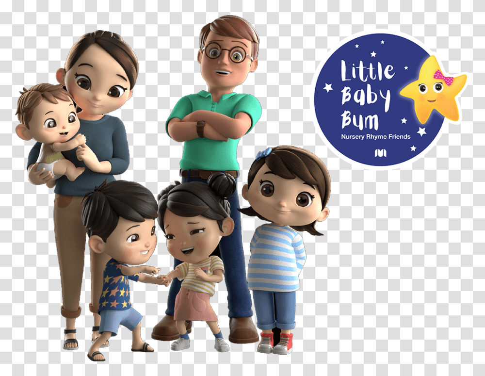 Download Kids Videos Nursery Rhymes Character Little Baby Bum, Person, Human, People, Family Transparent Png