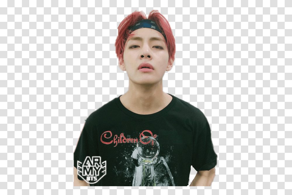Download Kim Taehyung Red Hair Png's By Kikaxd99 Tae In Children Of Bodom Chaos Ridden, Clothing, Apparel, Person, Human Transparent Png
