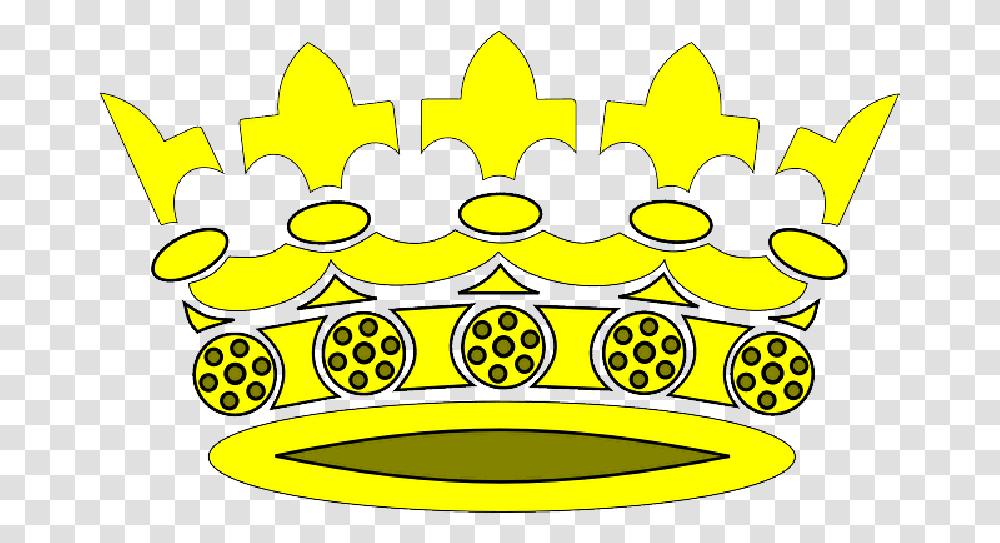 Download King Queen Cartoon Round Free Gold Crown Cartoon Queen And King, Jewelry, Accessories, Accessory Transparent Png