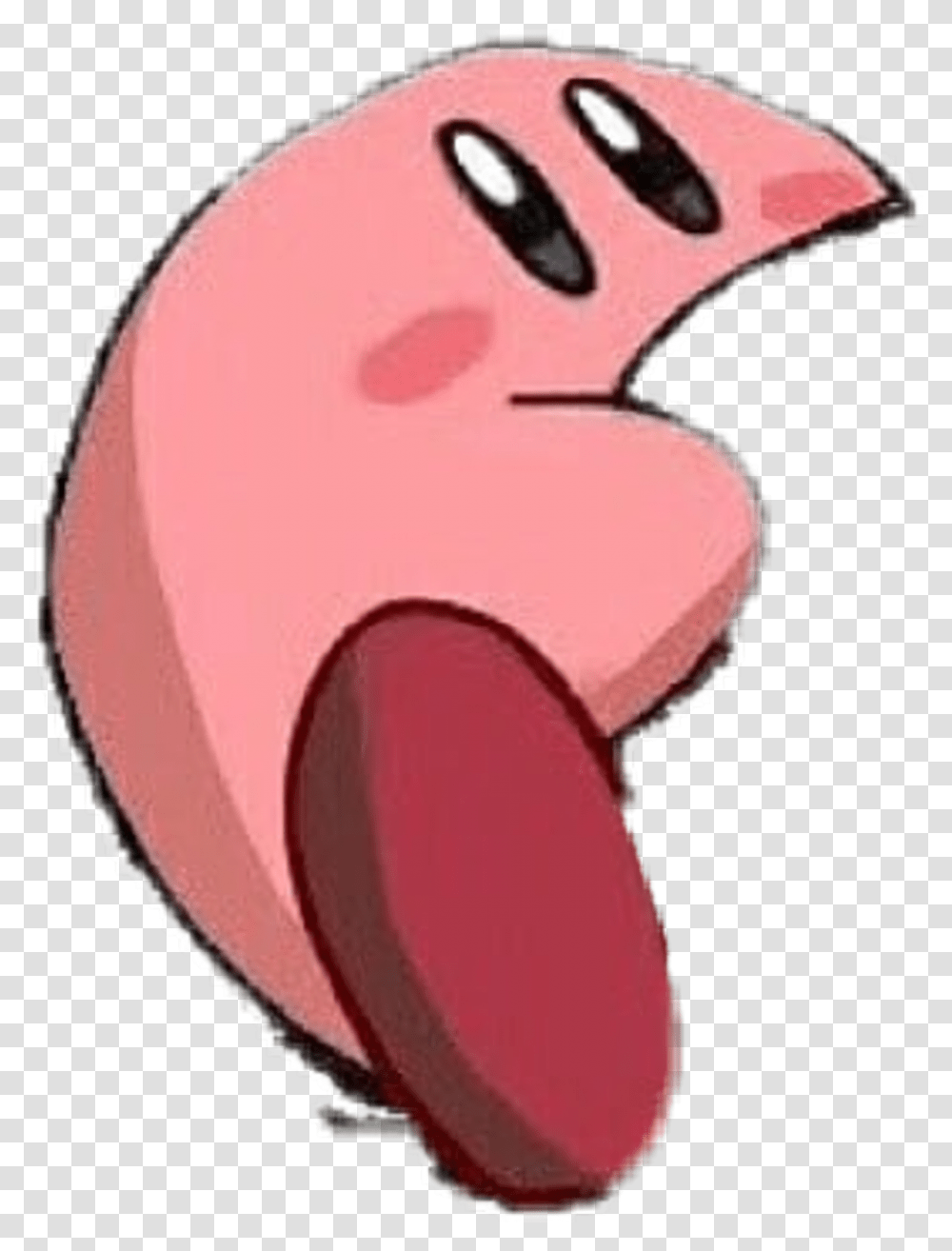 Download Kirby Sticker Kirby Memes, Mouth, Lip, Tongue, Helmet Transparent Png