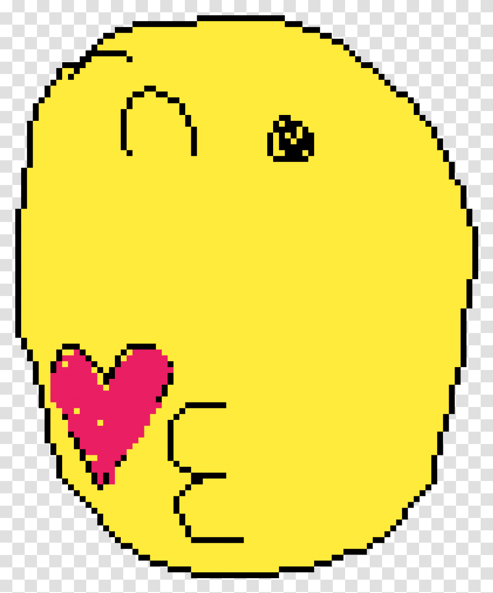 Download Kiss Emoji Kawaii Frogs Gif Full Big Pixel Circle Template, Text, Pac Man, Poster, Advertisement Transparent Png