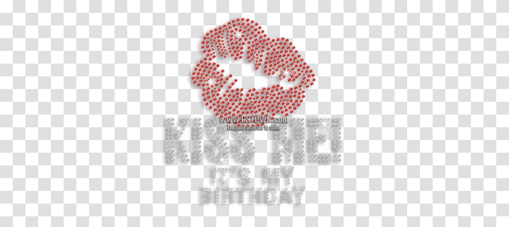 Download Kiss Me On Rhinestone Transfer Love, Text, Pattern, Number, Symbol Transparent Png