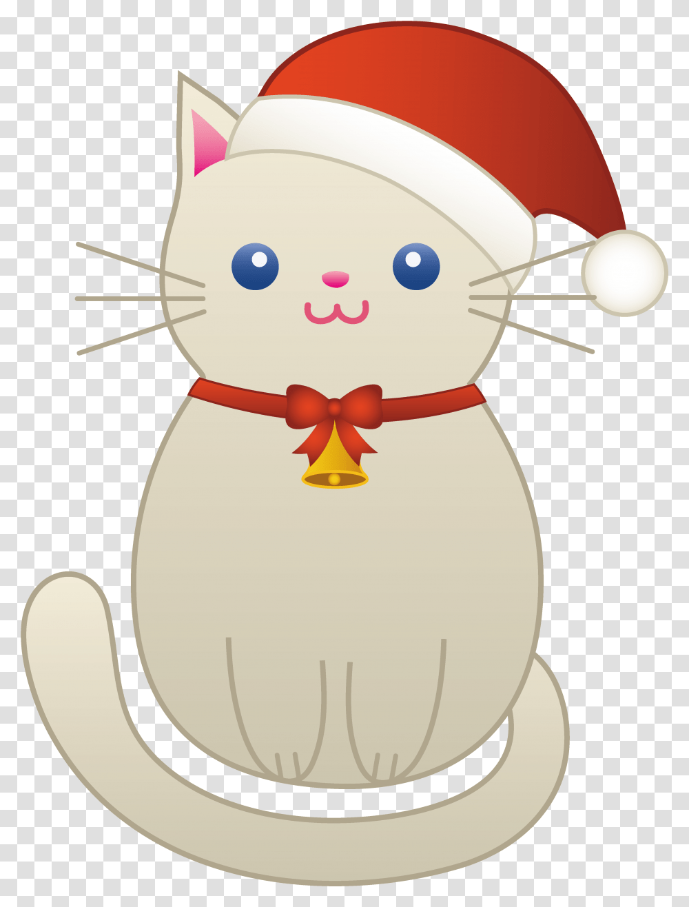 Download Kittens Clipart Christmas Santa Cute Christmas Clip Art Christmas Cat, Snowman, Nature, Mammal, Animal Transparent Png