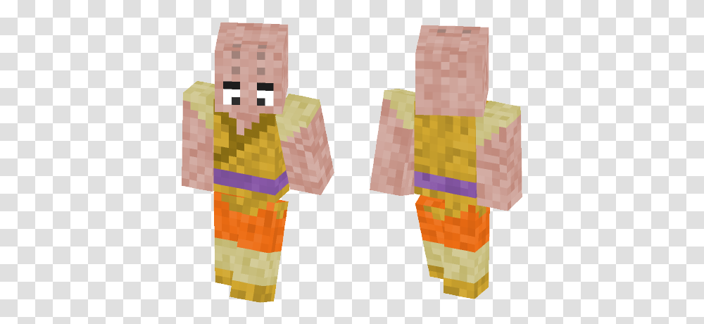 Download Krillin Kid Dragon Ball Minecraft Skin For Free Minecraft Witch King Skin, Clothing, Apparel, Toy, Rubix Cube Transparent Png