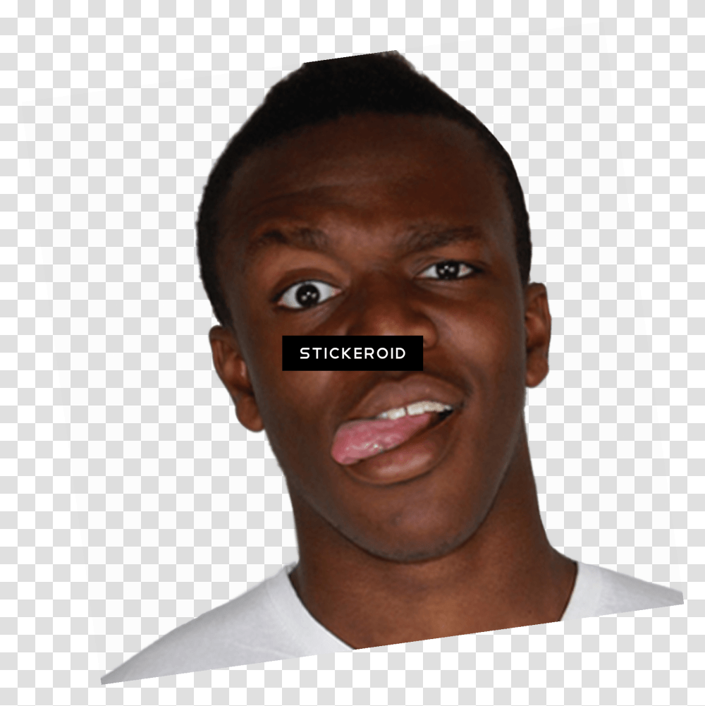 Download Ksi Tongue Image With No Male, Face, Person, Human, Head Transparent Png