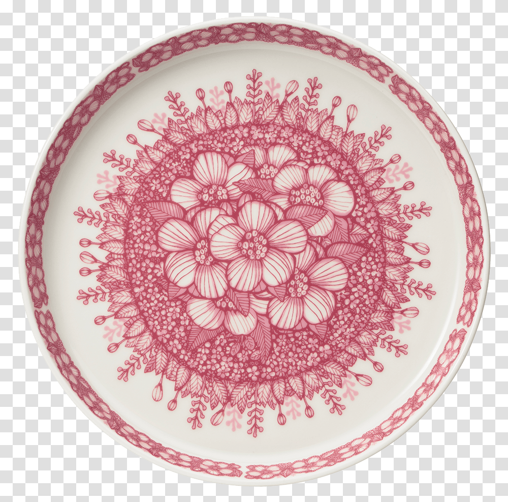 Download Lace Doily Image With Arabia Huvila, Porcelain, Art, Pottery, Dish Transparent Png