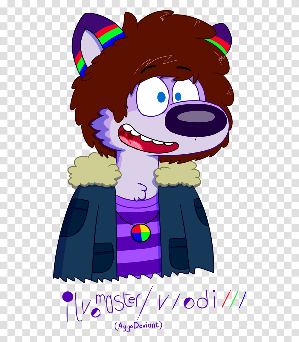 Download Lavender Rgb Wolf On Twitter Cartoon Full Size Fictional Character, Performer, Poster, Advertisement, Graphics Transparent Png