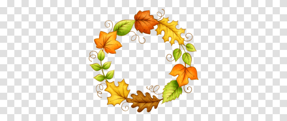 Download Leaf Border White Flower Clip Art Fancy Fall Leaves In A Circle Clipart, Plant, Floral Design, Pattern, Graphics Transparent Png