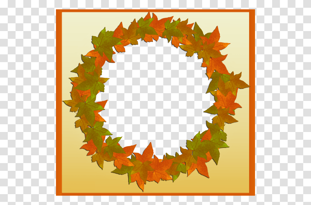 Download Leaf Clipart Maple Leaf Wreath, Plant, Painting Transparent Png