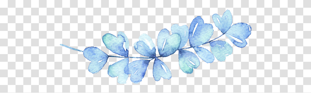 Download Leaves Leave Nature Watercolors Watercolor Leaves Watercolor Blue, Rug, Flower, Plant, Blossom Transparent Png