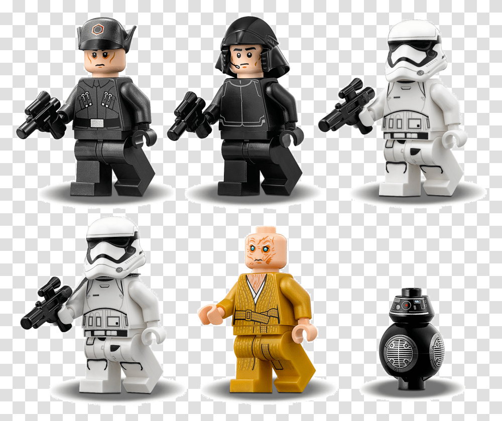 Download Lego Star Wars 75190 First Lego Star Wars First Order Stormtrooper, Robot, Person, Human, Clothing Transparent Png