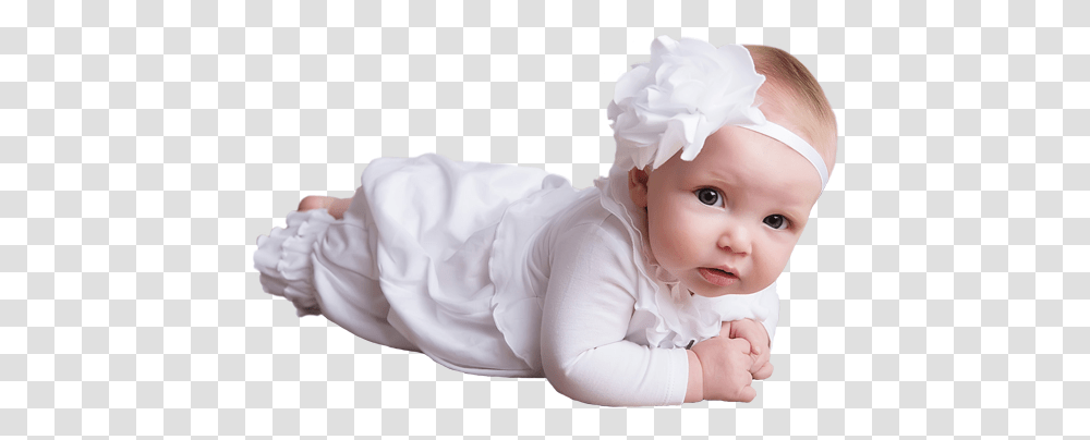 Download Lemon Loves Layette Jenna Newborn Gown Infant Baby Looking Curiously At Things, Person, Human, Clothing, Apparel Transparent Png