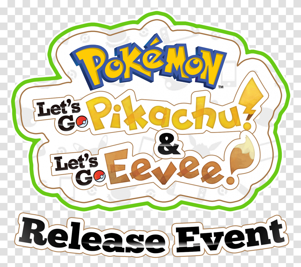 Download Let's Go Pikachu & Evoli Pokemon Tcg Legends Of Pokemon, Label, Text, Sticker, Food Transparent Png