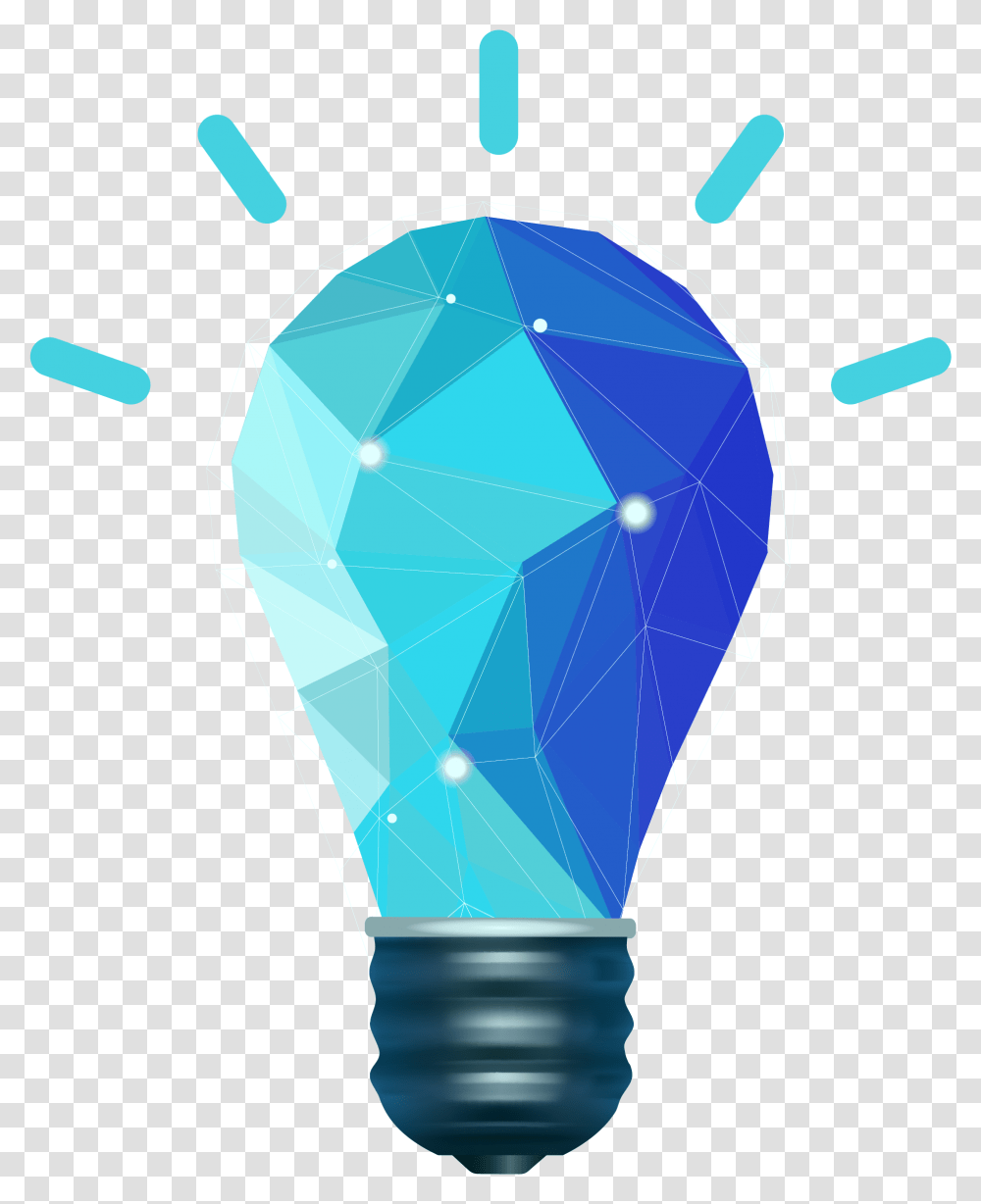 Download Light Bulb Clipart Image Blue Light Bulb, Lightbulb, Diamond, Gemstone, Jewelry Transparent Png