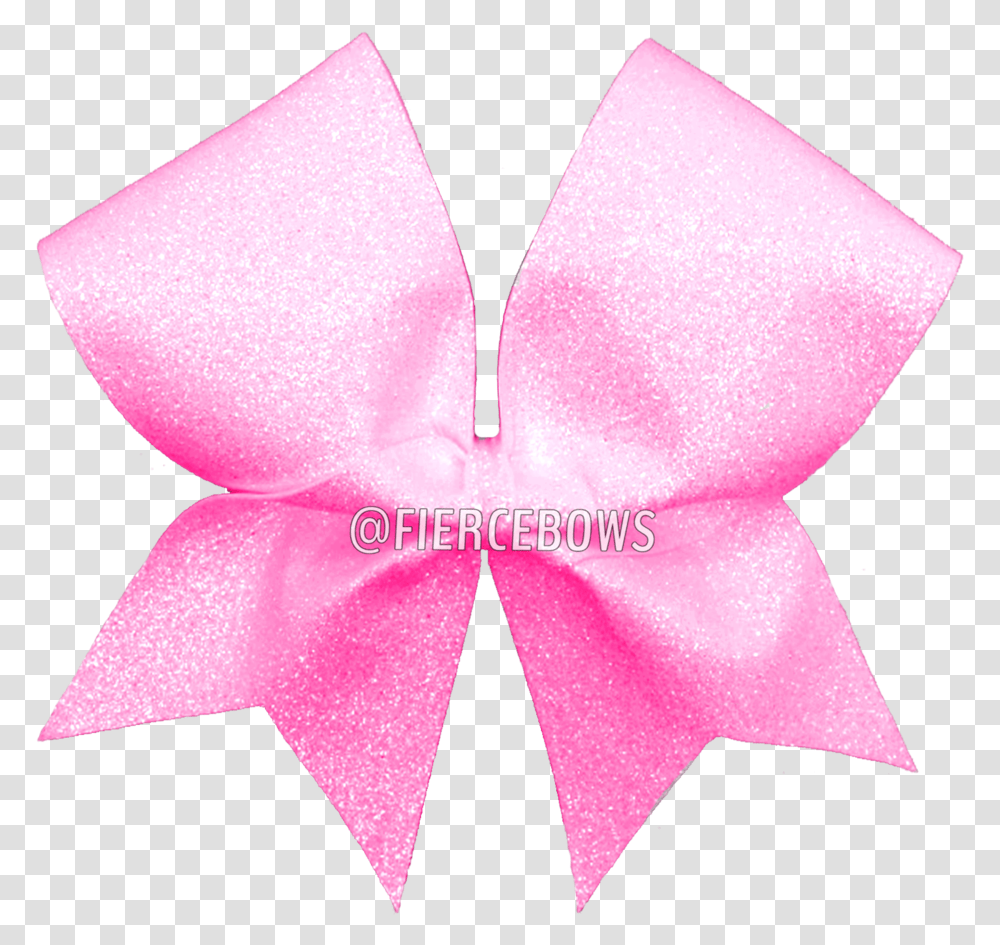 Download Light Pink Glitter Cheer Bow Fierce Bows Clip Art, Petal, Flower, Plant, Blossom Transparent Png