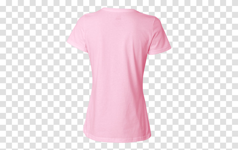 Download Light Pink Womens T Shirt Back Full Size Light Pink Pink T Shirt, Clothing, Apparel, T-Shirt Transparent Png