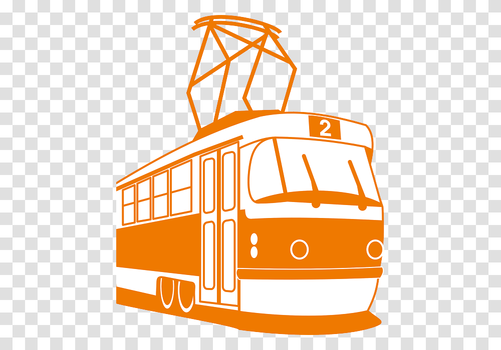 Download Light Rail Clip Art Clipart Trolley Train Rapid Transit, Vehicle, Transportation, Cable Car, Bus Transparent Png