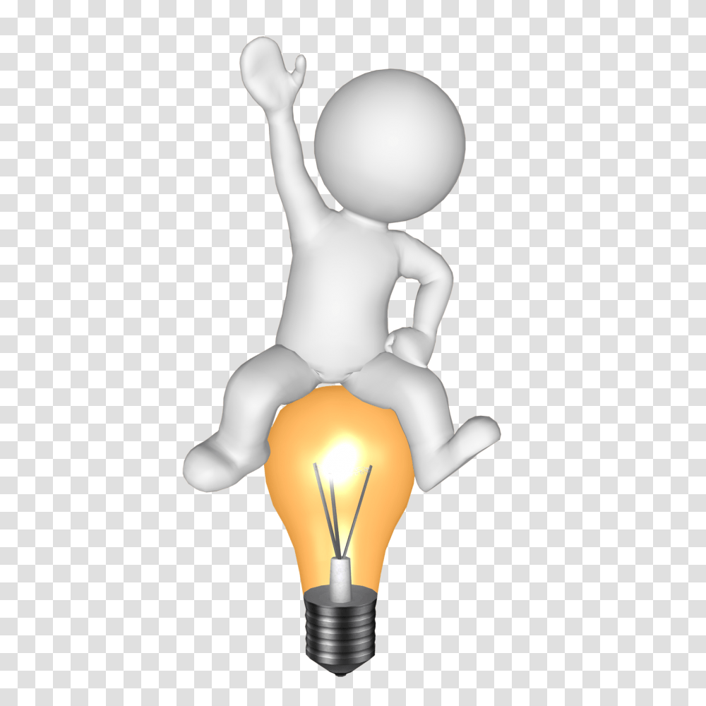 Download Lightbulb Clipart Idea Man 3d Man Light Bulb, Toy Transparent Png