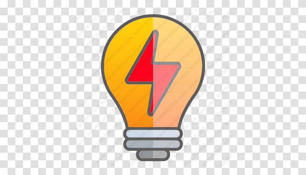 Download Lightning Vector Icon Inventicons Incandescent Light Bulb, Lightbulb, Tape Transparent Png