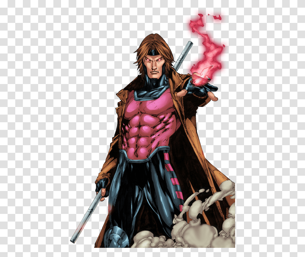 Download Liked Like Share Gambit X Men, Person, Costume, Clothing, Book Transparent Png