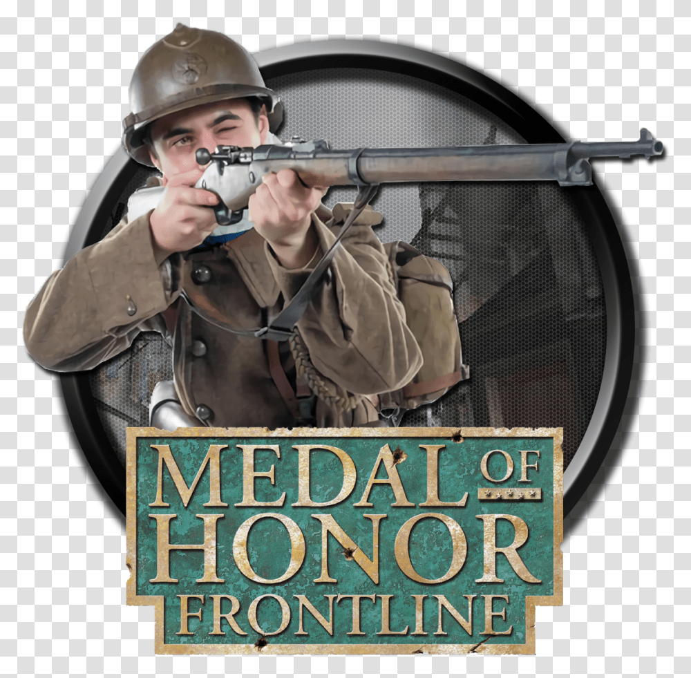 Download Liked Like Share Medal Of Honor Frontline Full, Helmet, Clothing, Apparel, Person Transparent Png