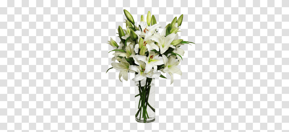 Download Lily Free Image And Clipart Flowers In A Vase, Plant, Blossom, Amaryllidaceae, Flower Arrangement Transparent Png