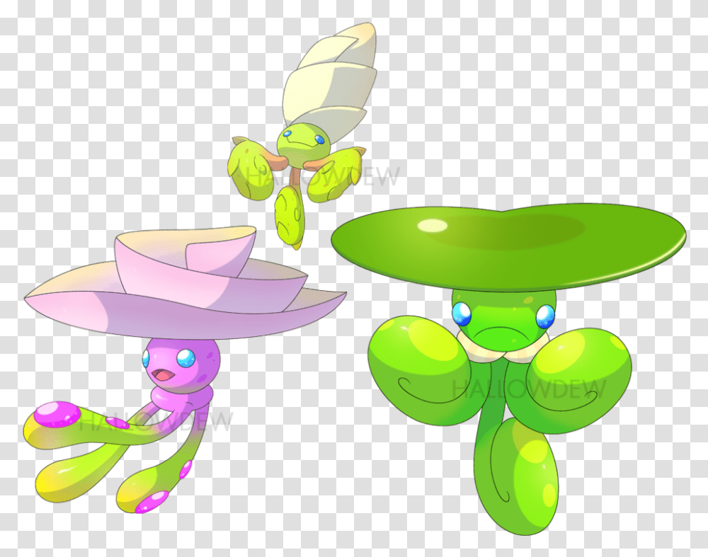 Download Lily Pad Pokemon By Hallowdew Pokmon Sun And Lily Pad Fakemon, Text, Animal, Art, Graphics Transparent Png