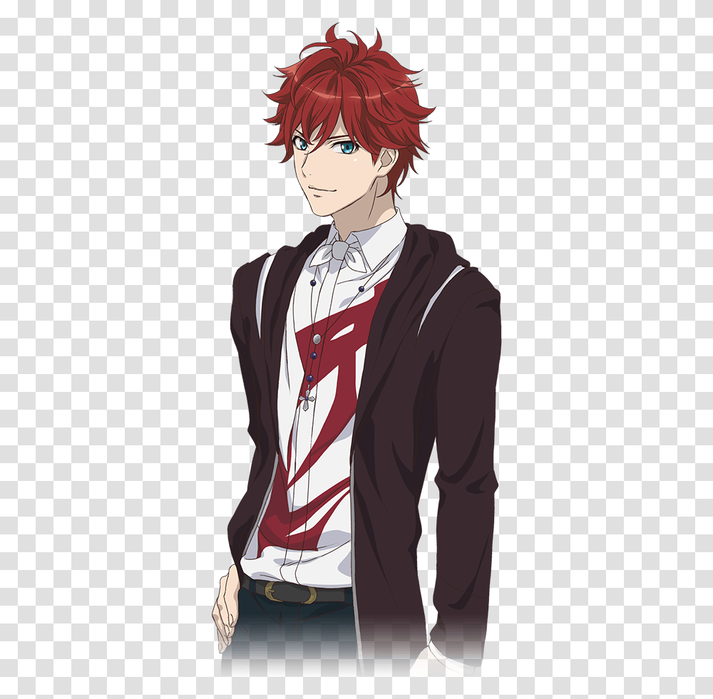 Download Lindo Tachibana Dance With Devils Red Hair Anime Anime Boy With Red Hair, Clothing, Person, Coat, Sleeve Transparent Png
