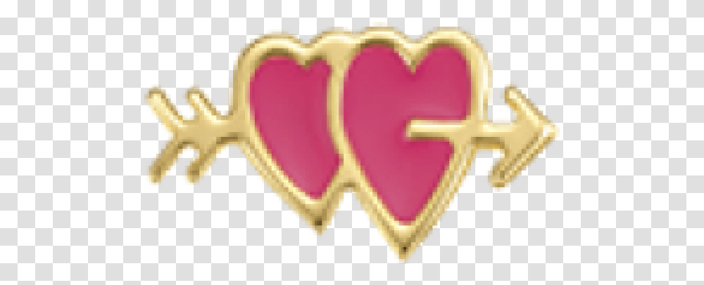 Download Link With Coloured Enamel And Double Heart Symbol Solid, Icing, Cream, Cake, Dessert Transparent Png