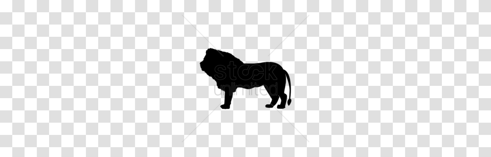 Download Lion Clipart Lion Clip Art Lion Black Silhouette, Bow, Oars, Paddle, Cowbell Transparent Png