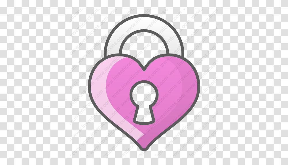 Download Lock Heart Love Vector Icon Inventicons Girly, Tape, Security, Disk, Combination Lock Transparent Png