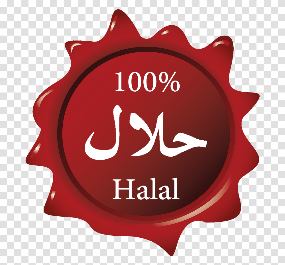 Download Logo 100 Halal, Ketchup, Food, Word, Wax Seal Transparent Png