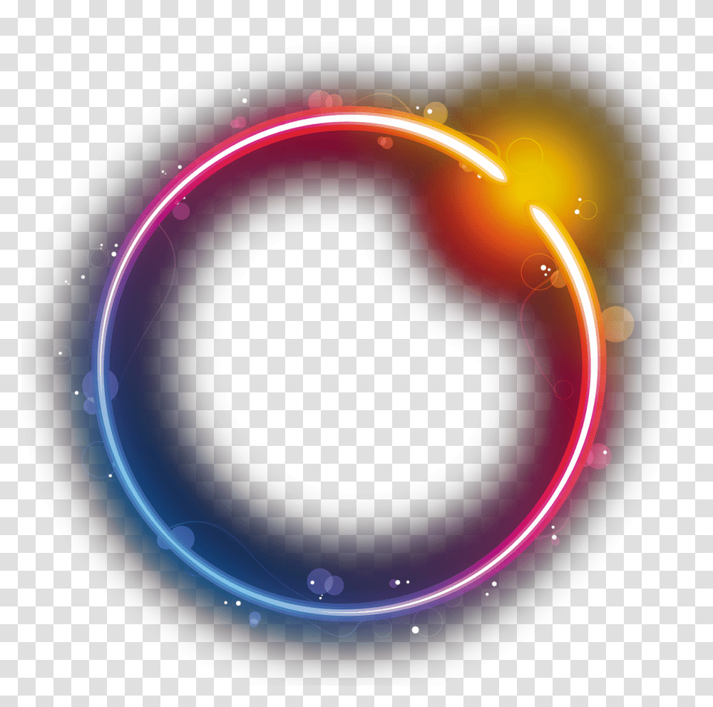 Download Logo Circle Star Eclipse Rainbow Free Photo Hq Rainbow Circle, Light, Flare, Neon, Lighting Transparent Png