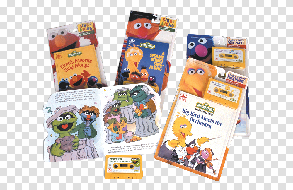 Download Logos Covers Packaging For Ctw Sesame Street Oscar The Grouch, Advertisement, Poster, Text, Paper Transparent Png