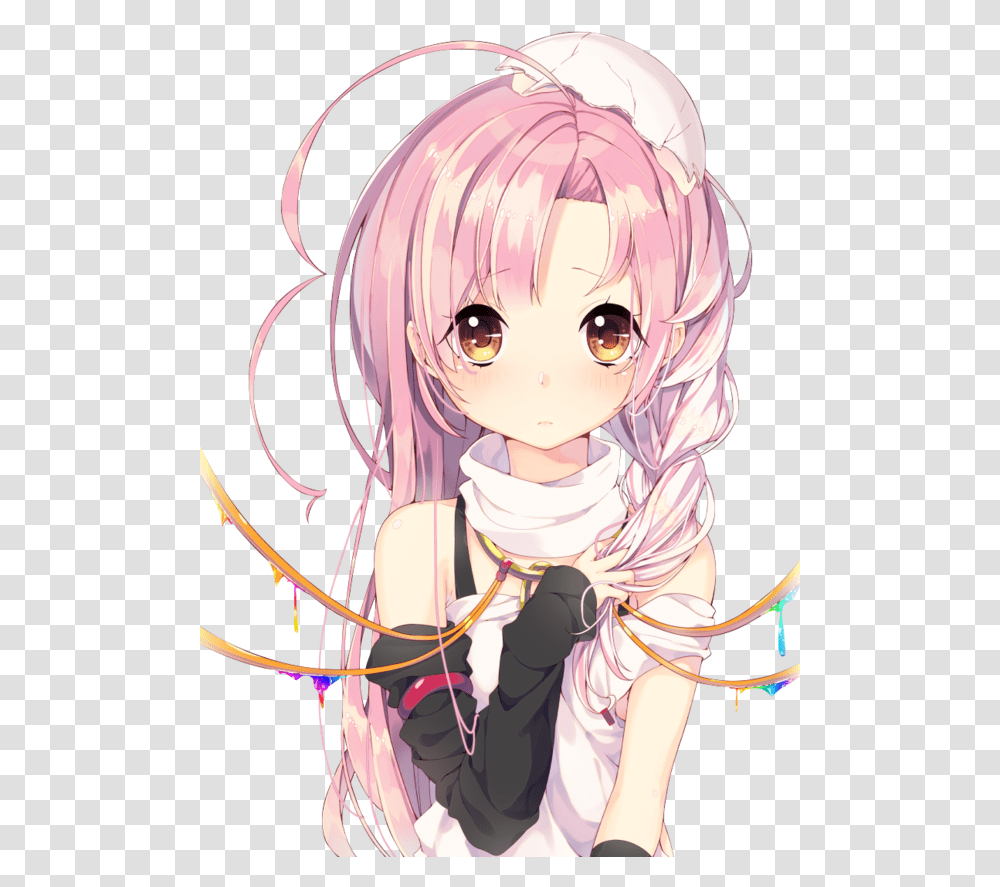 Download Loli Anime Girl With Pink Hair And Yellow Eyes, Manga, Comics, Book, Person Transparent Png