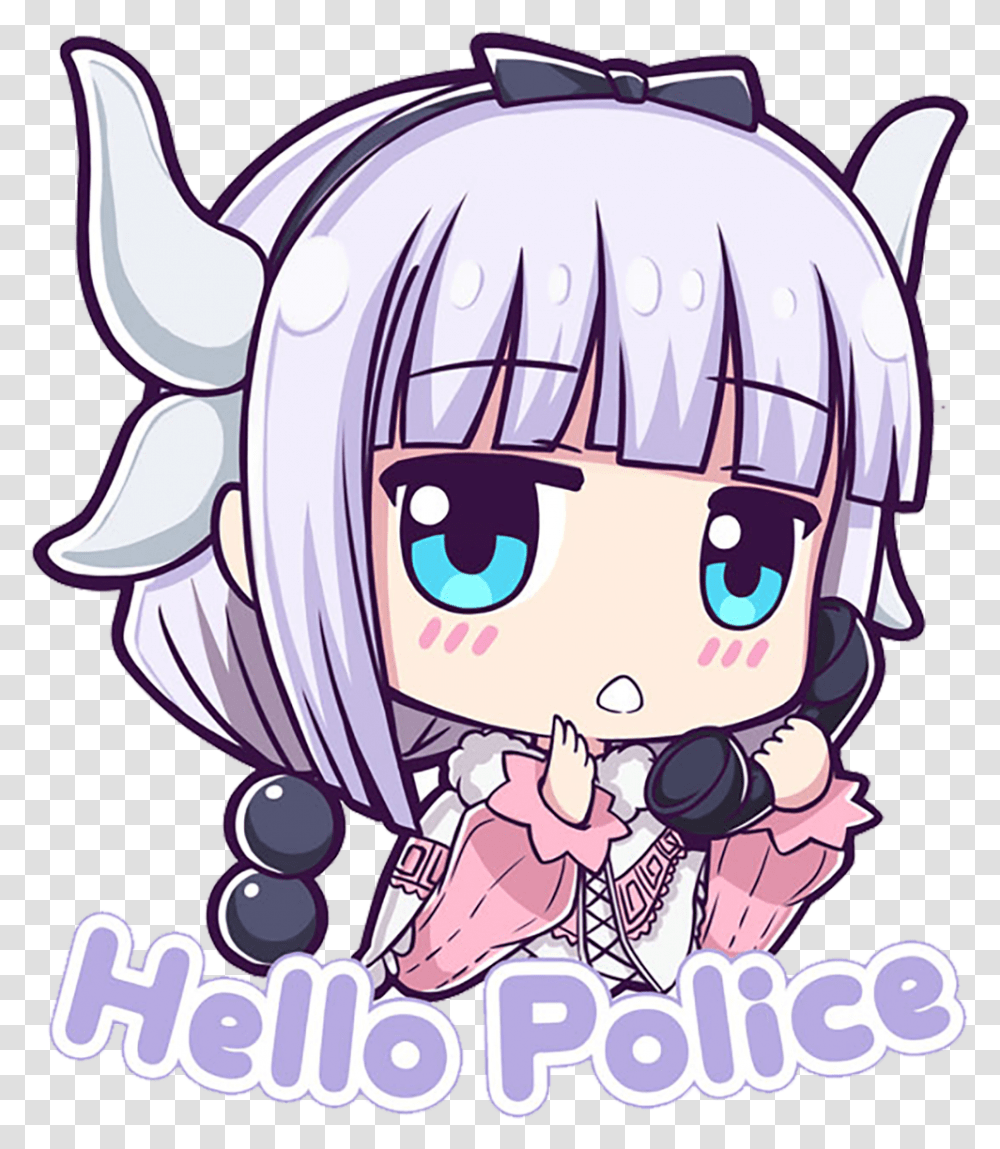 Download Loli Stickers Hd Kanna Discord Emoji, Comics, Book, Manga, Helmet Transparent Png