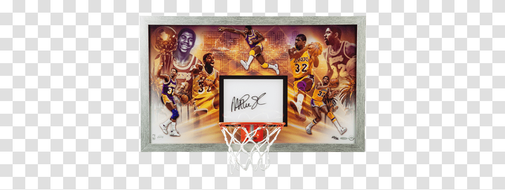 Download Los Angeles Lakers Magic Basketball Rim, People, Person, Human, Team Sport Transparent Png