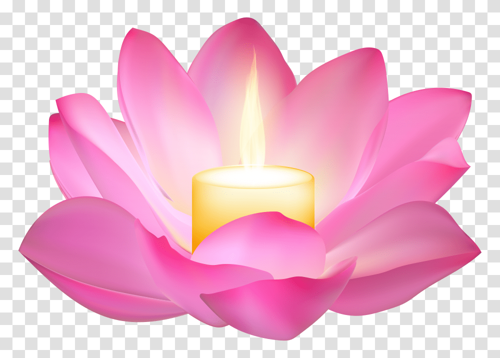 Download Lotus Candle Image Lotus Candle Transparent Png