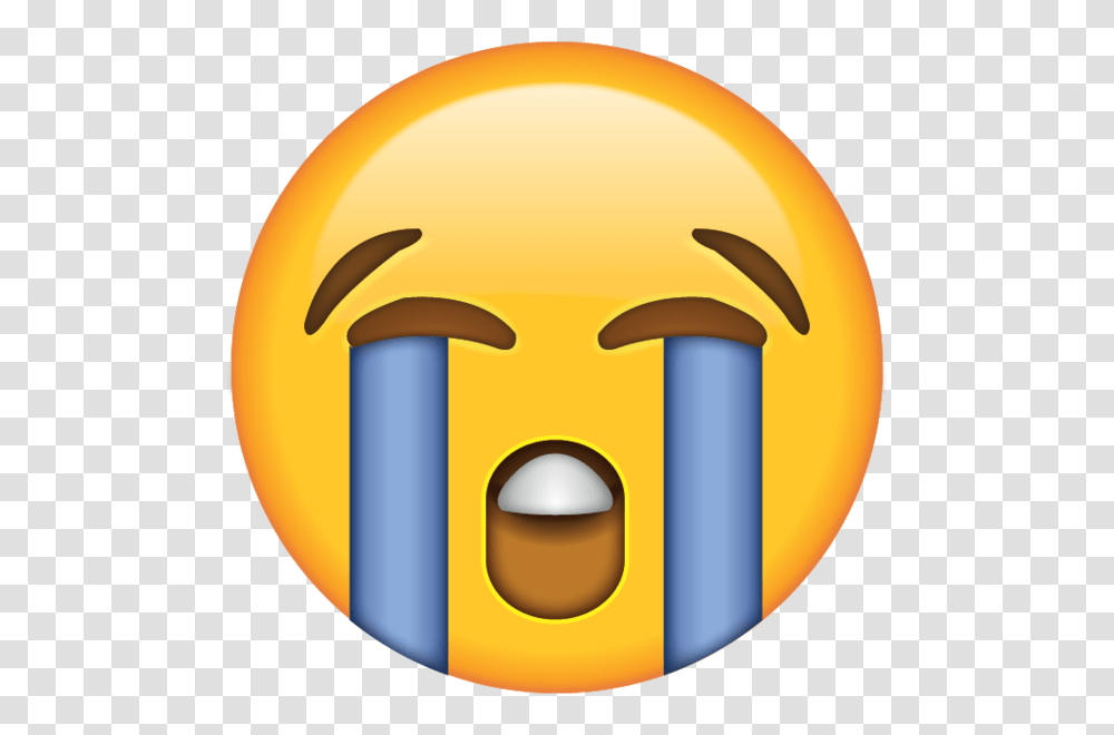 Download Loudly Crying Face Emoji Emoji Island, Pill, Medication, Food, Cutlery Transparent Png
