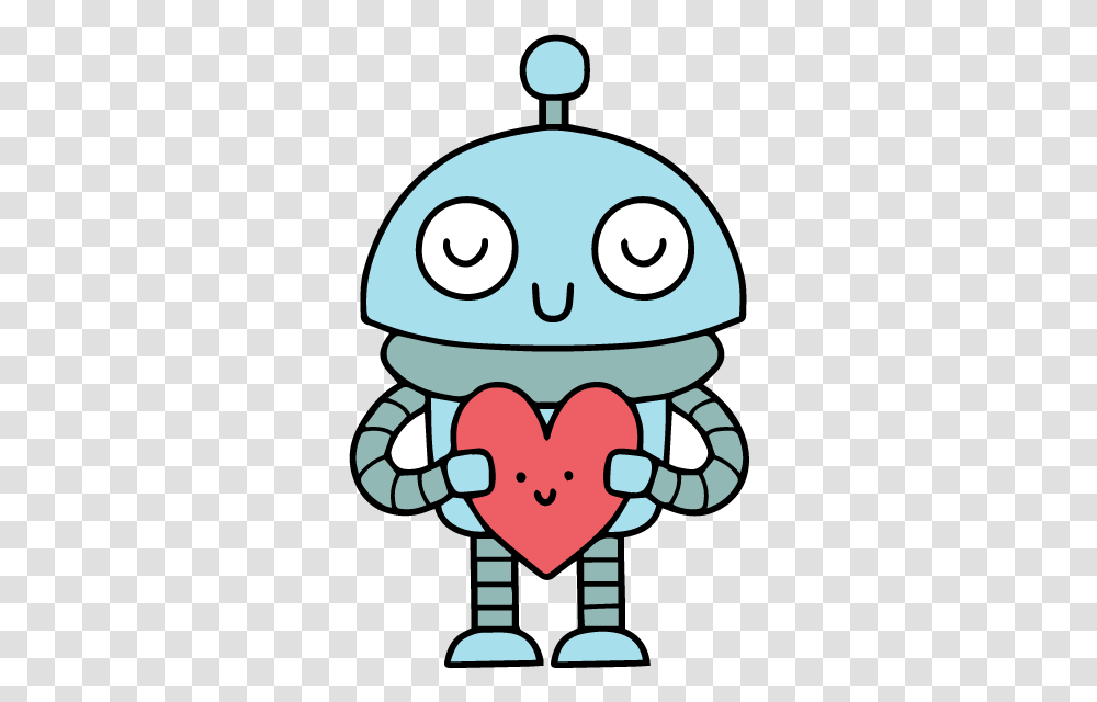 Download Love Robot Buddy Mascot Image With No Robot, Heart, Hand, Astronaut, Animal Transparent Png