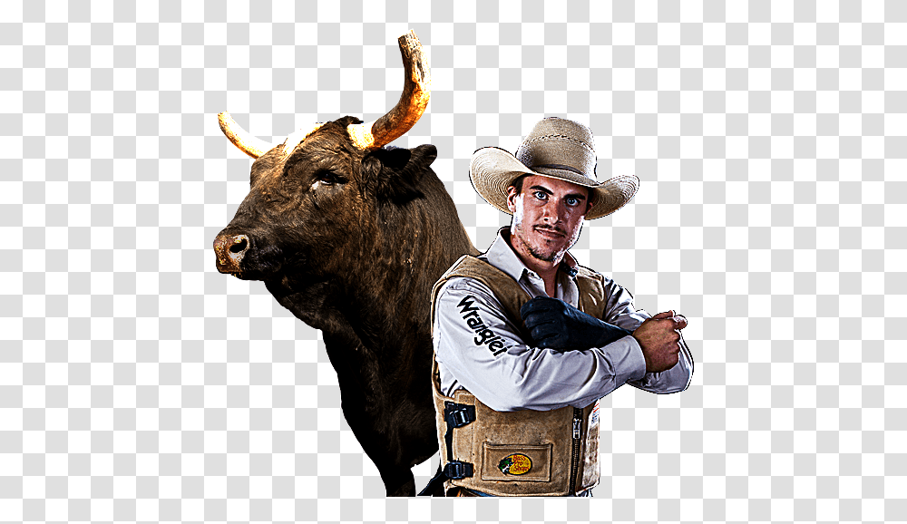 Download Love The Pbr Cowboy Image With No Background Cowboys Pbr, Person, Hat, Clothing, Bull Transparent Png
