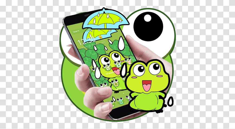 Download Lovely Frog Big Eye Raindrop Cartoon Theme Free For Mobile Phone, Person, Human, Graphics, Doodle Transparent Png