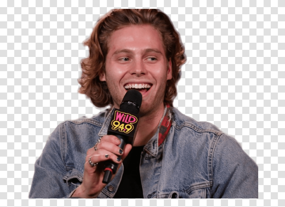Download Luke Hemmings Michael Clifford Wireless Microphone, Person, Electrical Device, Face, Leisure Activities Transparent Png