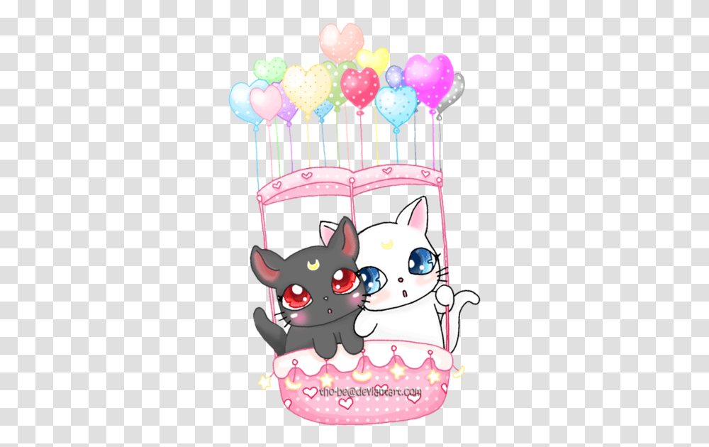 Download Luna Artemis Hd Sailor Moon Happy Birthday Chibi, Birthday Cake, Dessert, Food, Snowman Transparent Png