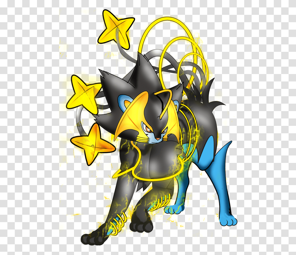 Download Luxray Fictional Character, Graphics, Art, Star Symbol, Bird Transparent Png